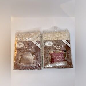 NWT Pair Vintage Home Standard Crochet Pillow Cases